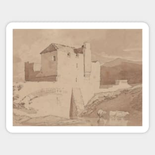 An Old Building by John Sell Cotman Sticker